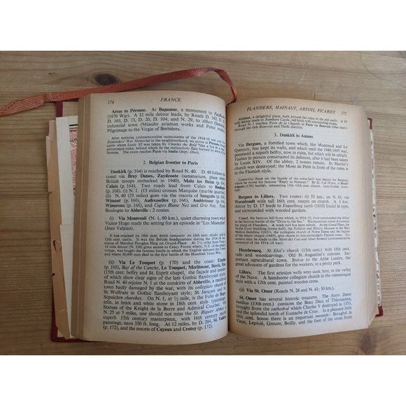 NAGEL'S FRANCE TRAVEL GUIDE Vintage 1956 w/ Maps of Paris & Country Red Rare - Picture 8 of 16